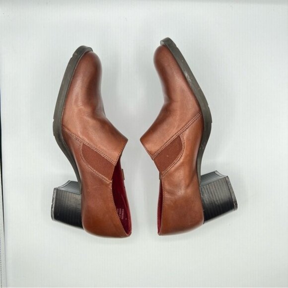 Naturalizer womens Brown Loafer slip on heels Sz 8M - Picture 7 of 11